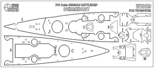 FlyHawk W70189 1/700 GERMAN BATTLESHIP SCHARNHORST£¨FOR TRUMPETER 80917) Wooden Deck