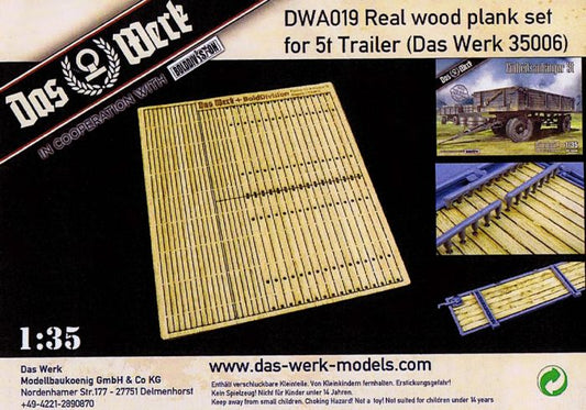 Das Werk A019 1/35 Real Wood Plank Set for 5t Einheitsanh?nger